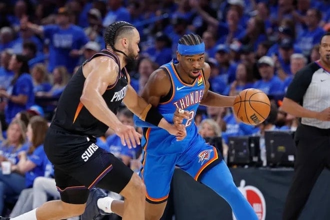 Thunder 35 sayı fark attı seride 1-0 öne geçti