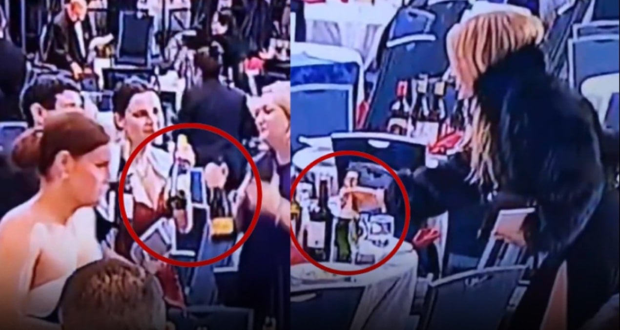 Silah sesleri patlarken salondakiler içki şişelerini çantalarına attı