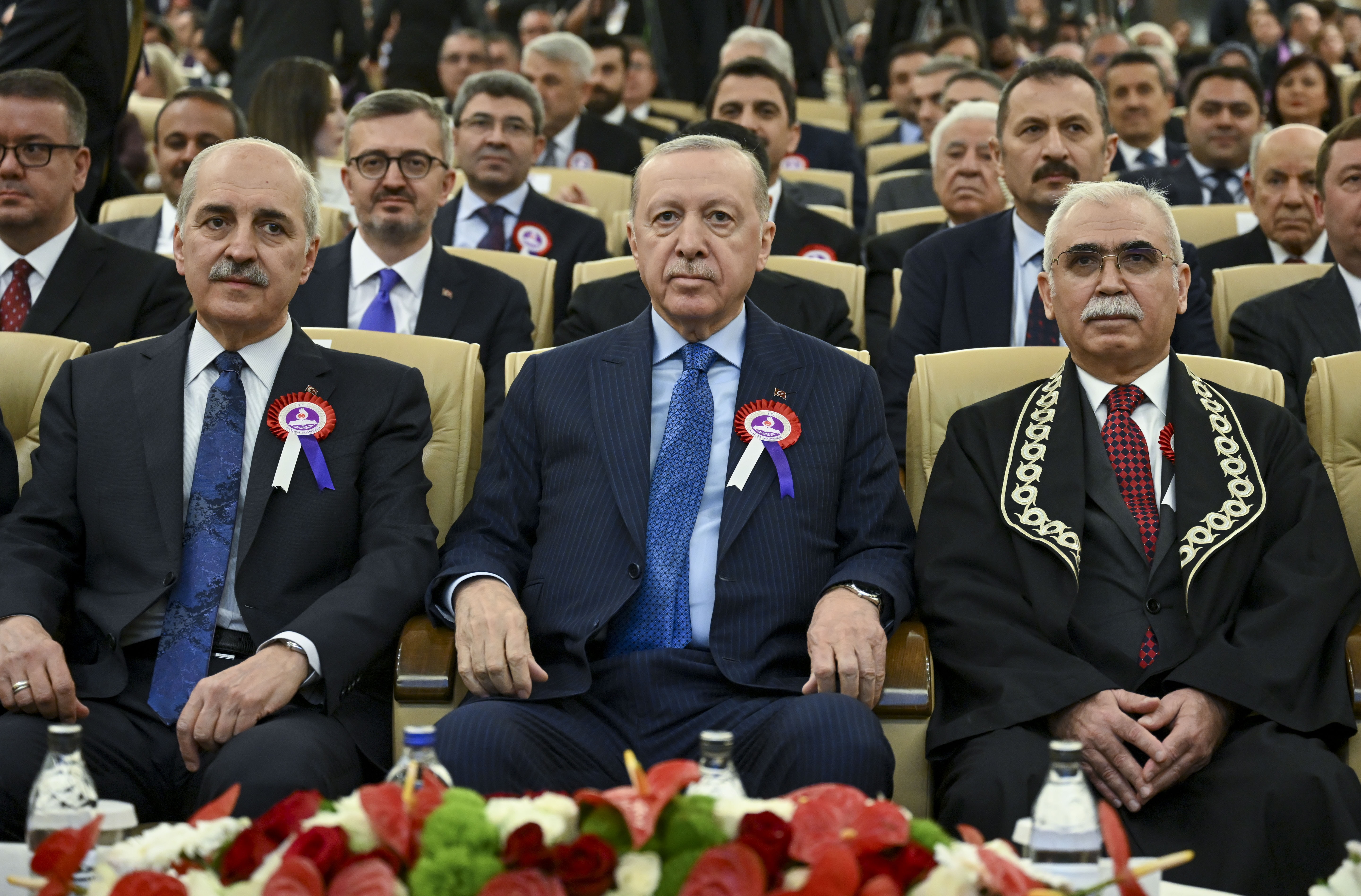 AYM Başkanı Özkaya, Erdoğan'ın katıldığı toplantıda böyle konuştu: 'Firavun, Nemrud, Karun helak oldu'