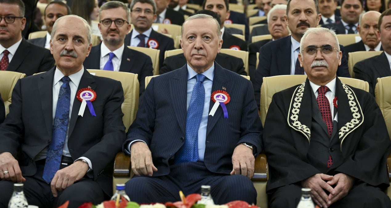 AYM Başkanı Özkaya, Erdoğan'ın katıldığı toplantıda böyle konuştu: 'Firavun, Nemrud, Karun helak oldu'