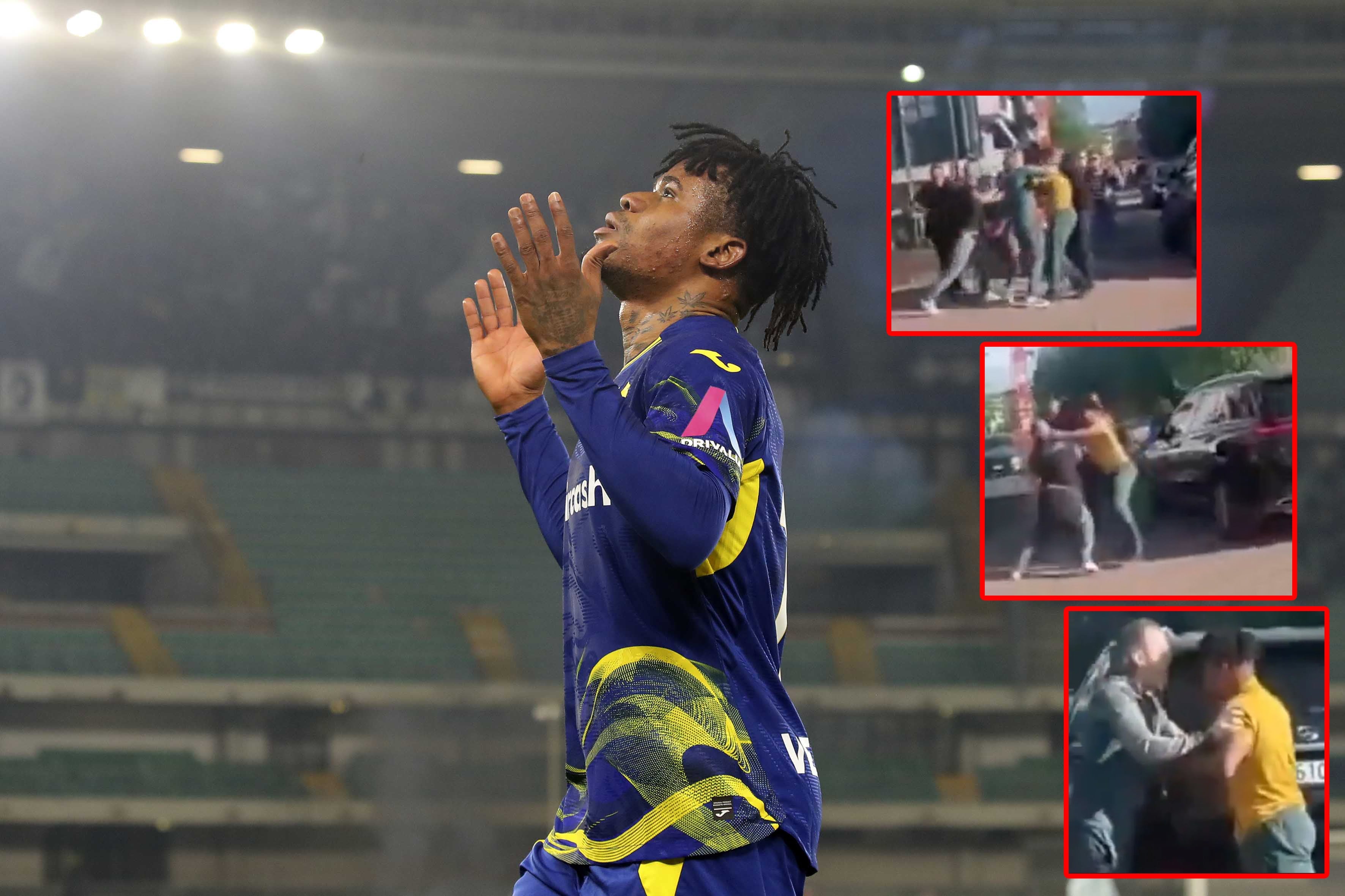 Yıldız futbolcu, taraftarla yumruk yumruğa birbirine girdi!