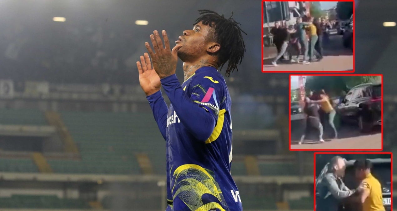 Yıldız futbolcu, taraftarla yumruk yumruğa birbirine girdi!