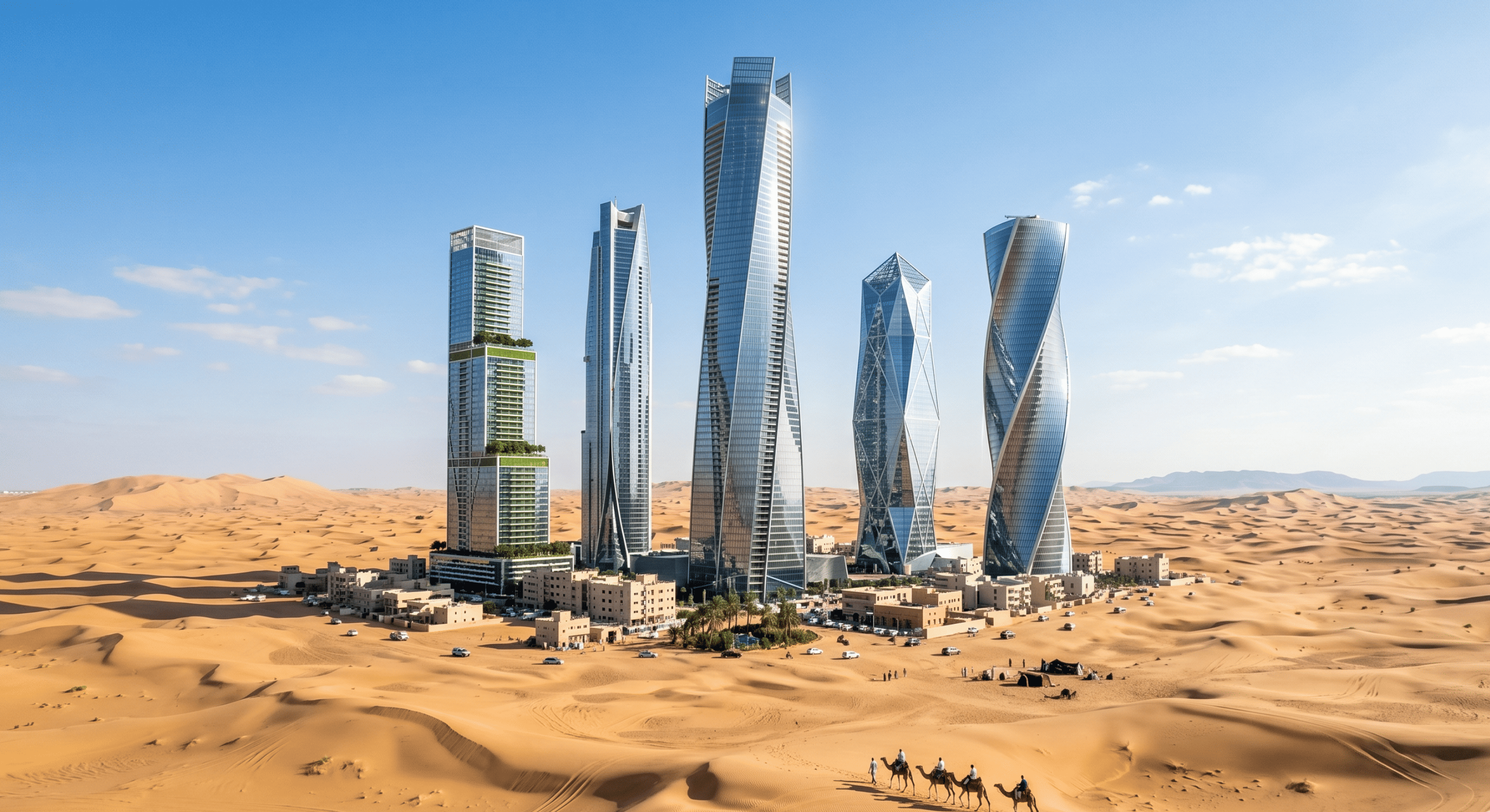 Çölün ortasında 165 gökdelenden oluşan yeni şehir kuruluyor