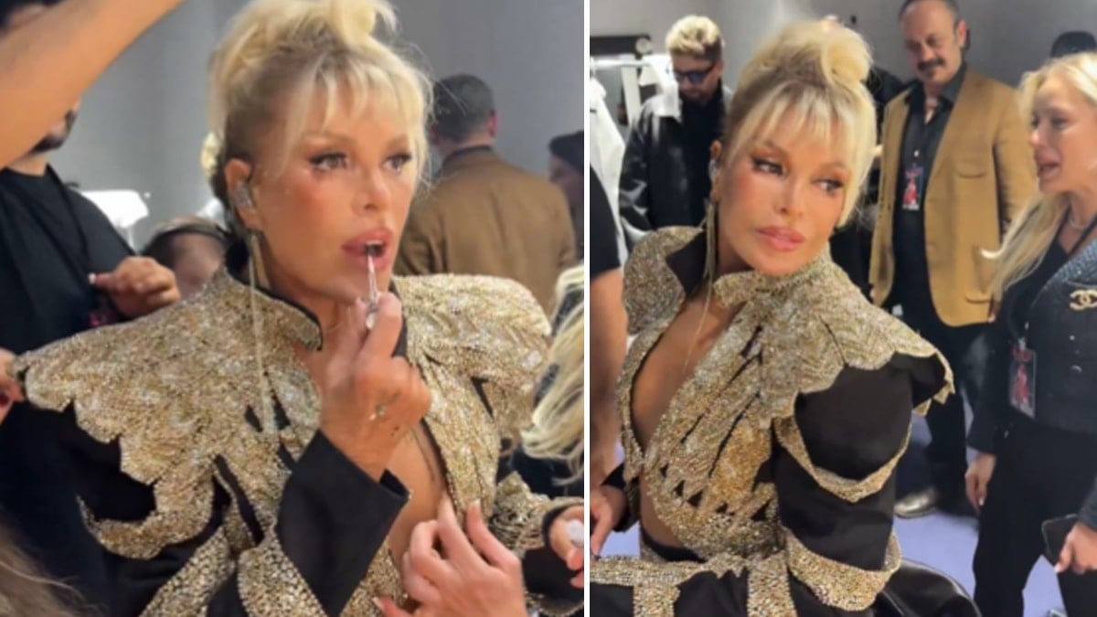 Makyaj yaptığı anlar yorum yağmuruna tutuldu