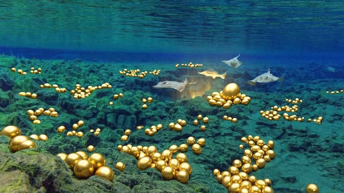 Suyun altında yüzlerce devasa altın yumurta bulundu