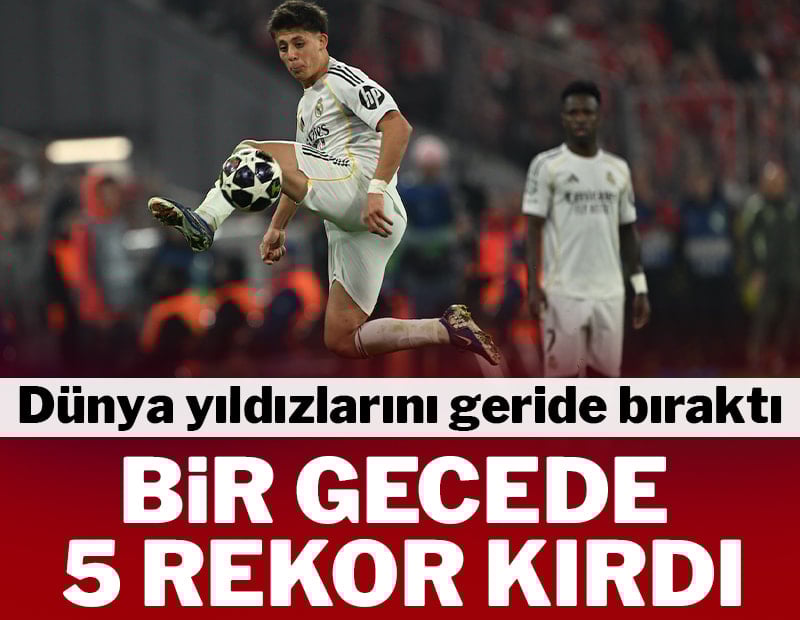 Arda Güler dünya yıldızlarını geride bıraktı! Bir gecede 5 rekor kırdı