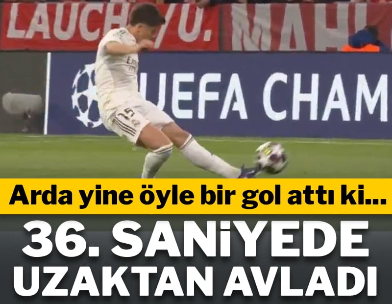 Arda Güler yine öyle bir gol attı ki! Henüz 36. saniyede...