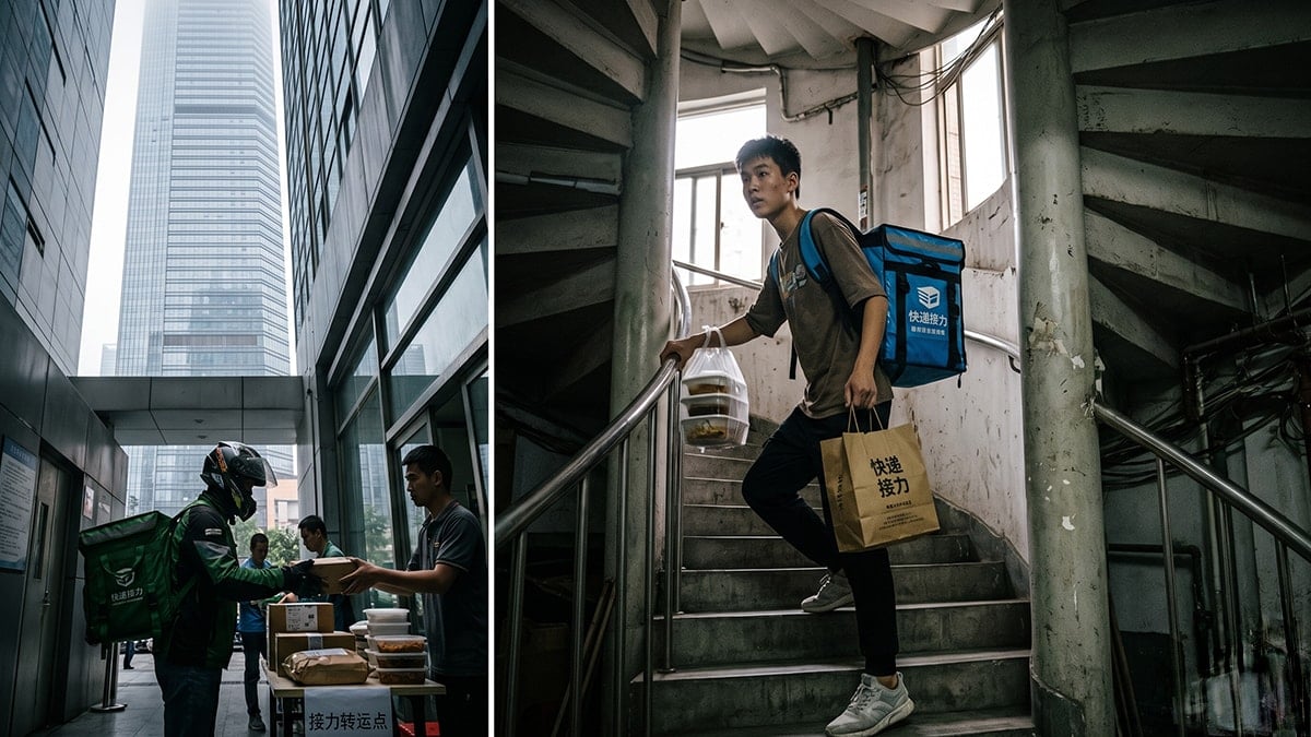 Bu şehirde teslimat motorda değil, merdivende bitiyor: Yeni bir meslek doğdu 