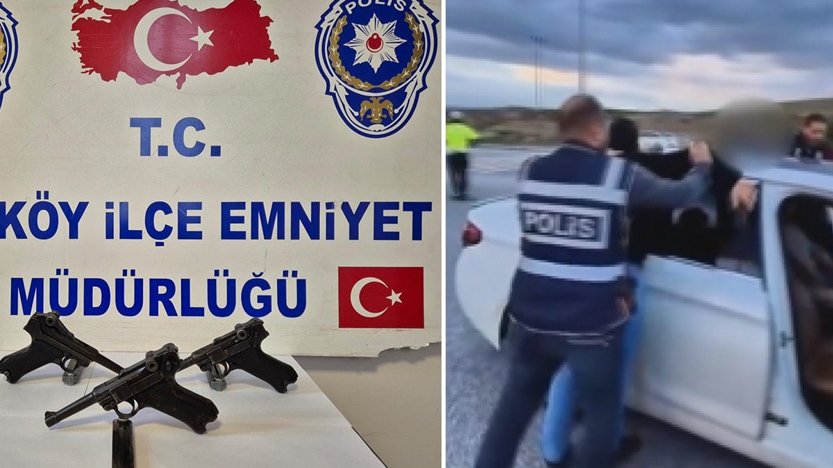 Asırlık Nazi silahları Yozgat’ta şüpheli otomobilden çıktı!