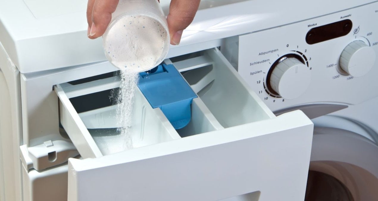 Meğer çamaşır makinesindeki üçüncü bölme bu yüzden varmış