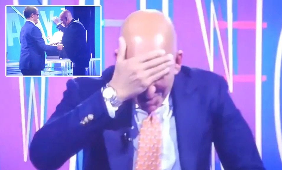 Ünlü yorumcu masaya kafa atarak yaralandı! Yardımına Fabio Capello koştu