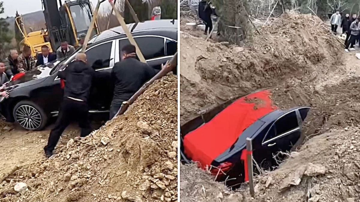 Milyonlarca lira değerindeki lüks otomobili toprağa gömdüler