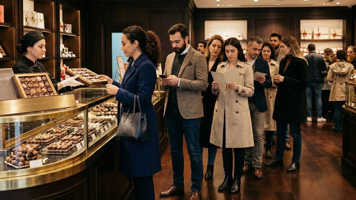 46 bin TL’lik çikolata için sıraya girdiler