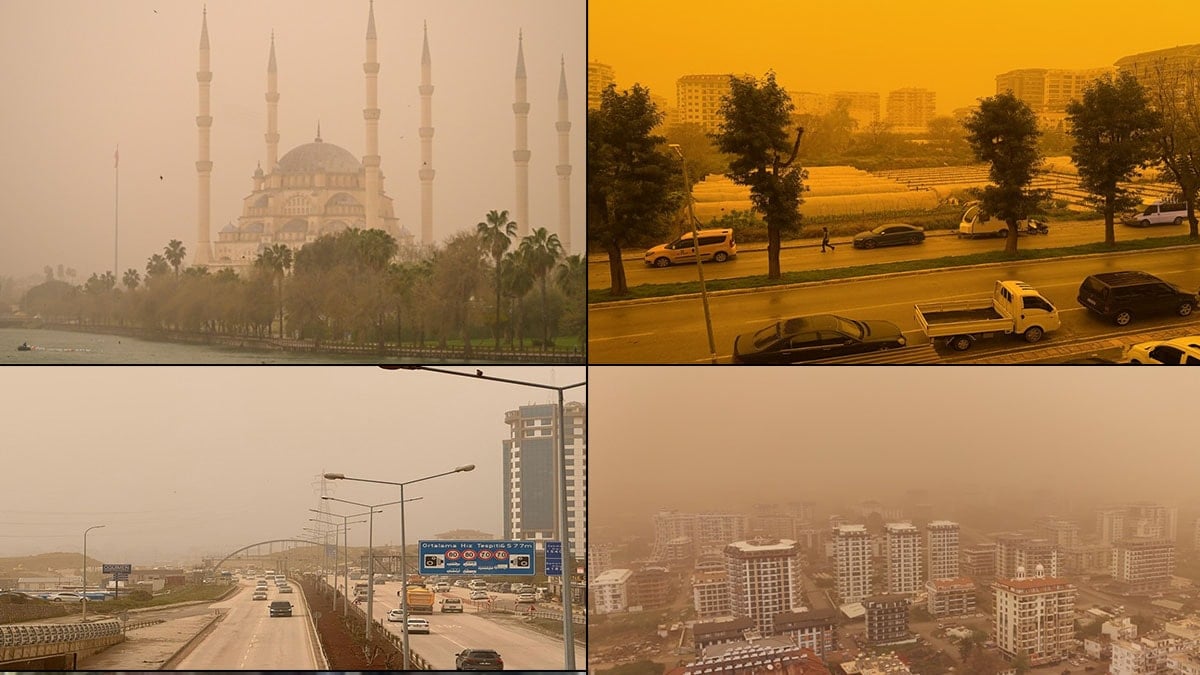 Çöl tozu Akdeniz'i esir aldı! Bazı iller turuncuya büründü