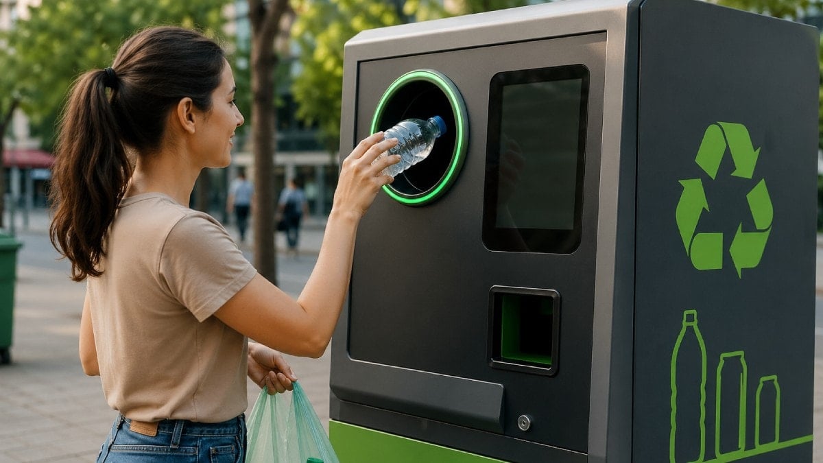 Çöpünü atan para kazanacak: Yeni makineler sokaklara yerleştirilmeye başlandı