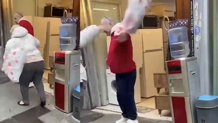 İstanbul'da 'beni kandırdın' kavgası: Yumruk atıp poşet fırlattı