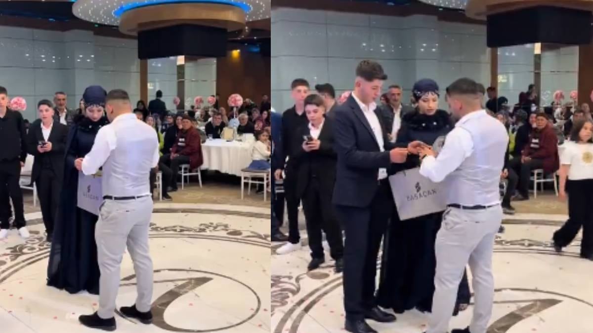 Düğünde şaşırtan takı merasimi: Torbadan çıkardı herkes şaştı kaldı