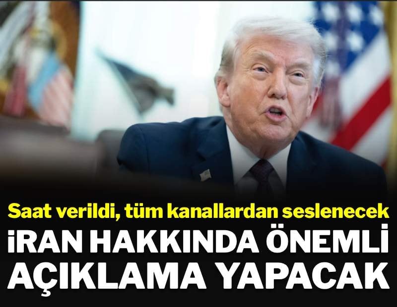 Şimdiden saat verdi: Trump büyük İran duyurusunu yapacak