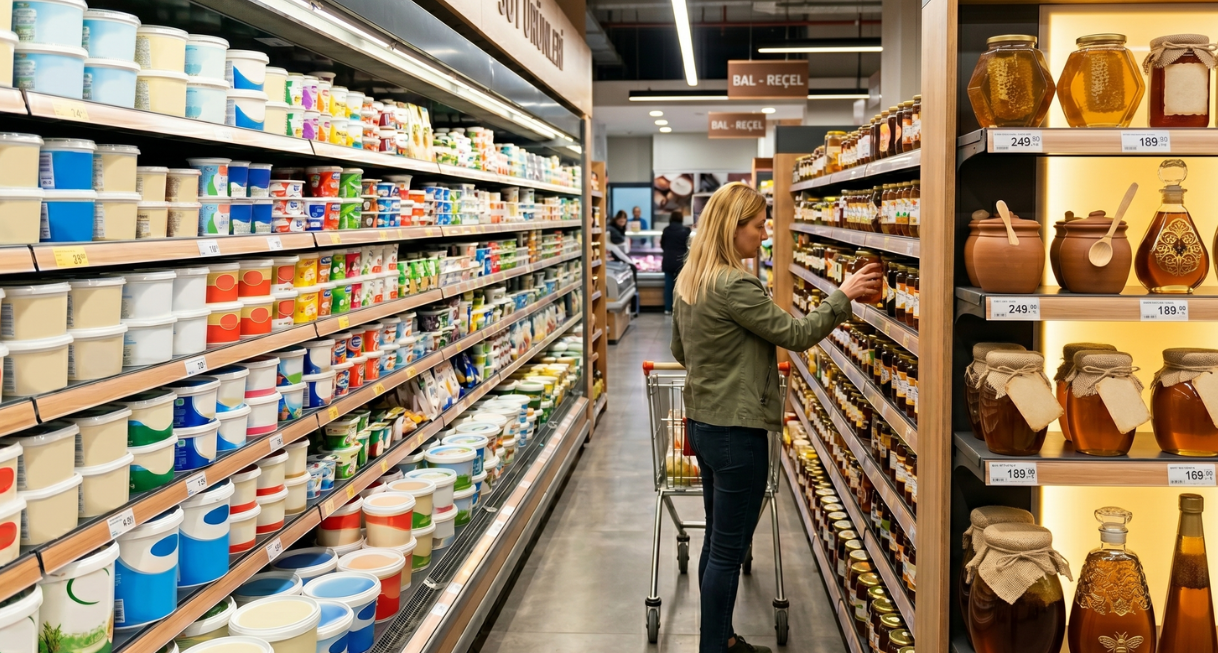 Markette satılan yoğurt ve ballar sahte çıktı