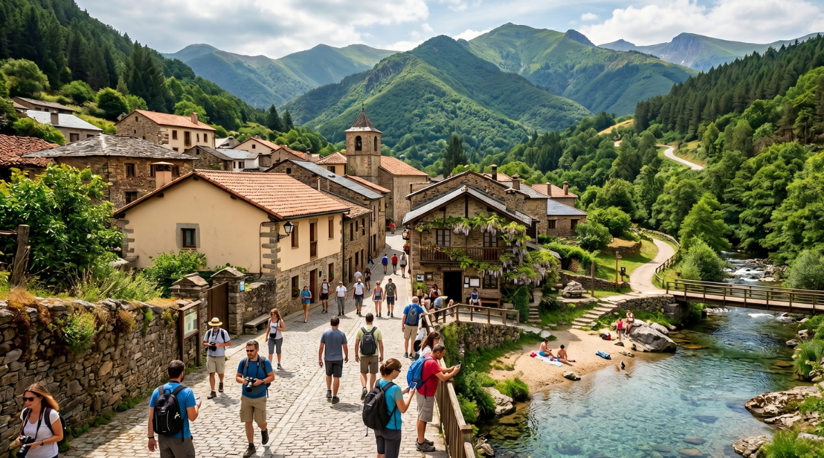Sadece 16 kişinin yaşadığı bu köy turist akınına uğruyor