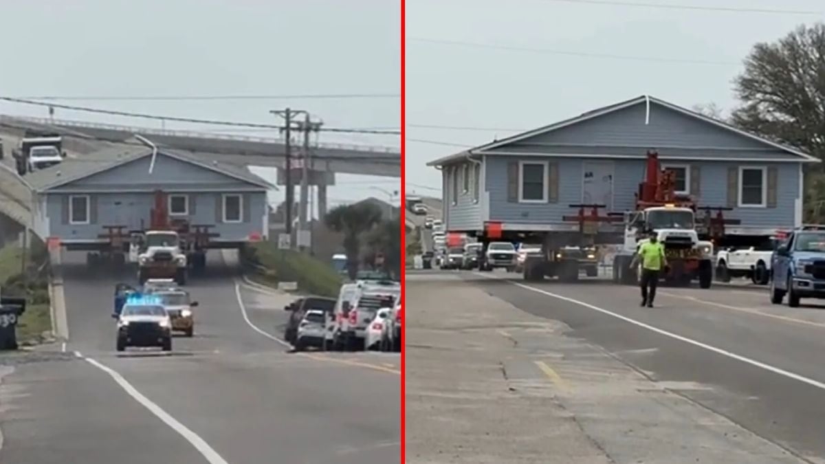 Karayolunda devasa ev taşıdılar