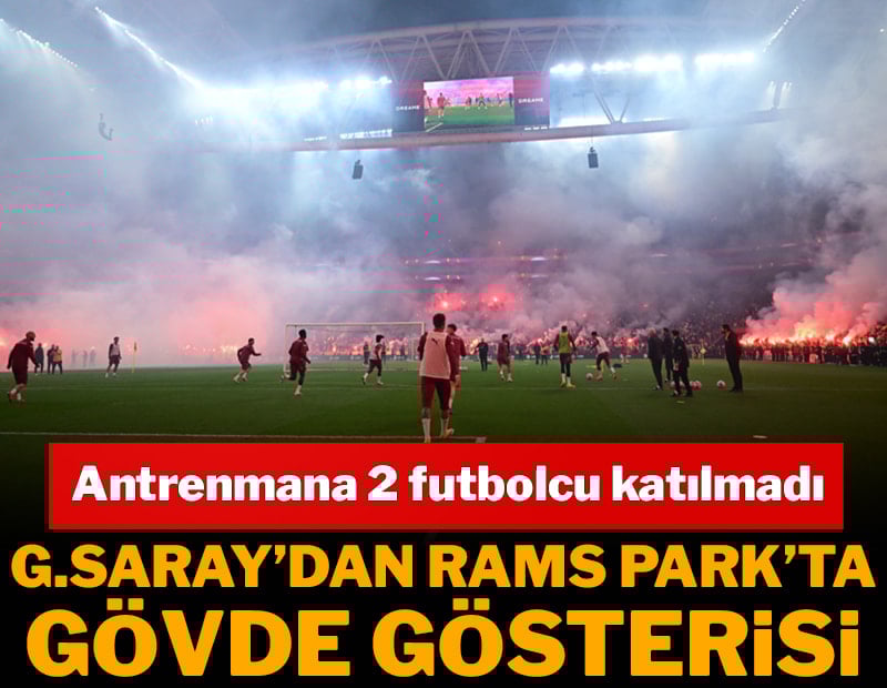 Galatasaray'dan RAMS Park'ta gövde gösterisi! Antrenmanı 40 bin taraftar izledi