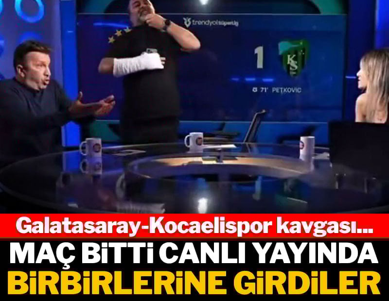 Maç sonu canlı yayın karıştı! Birbirlerine girdiler