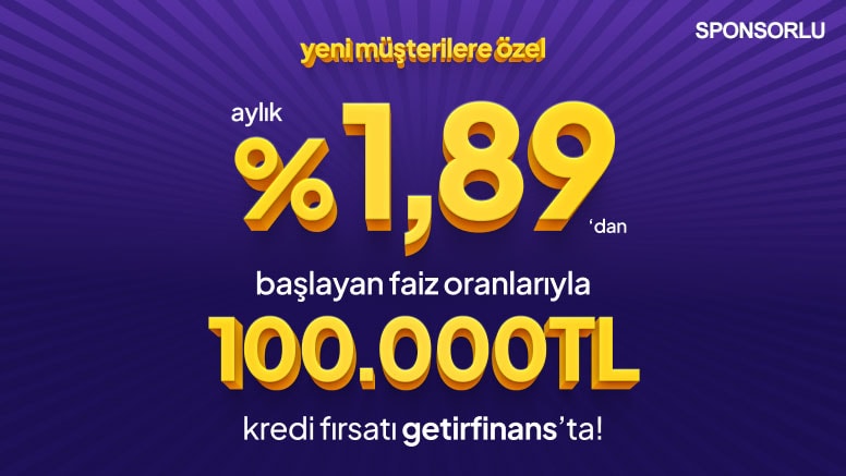 %1,89 Faizli 100.000 Kredi Fırsatı!