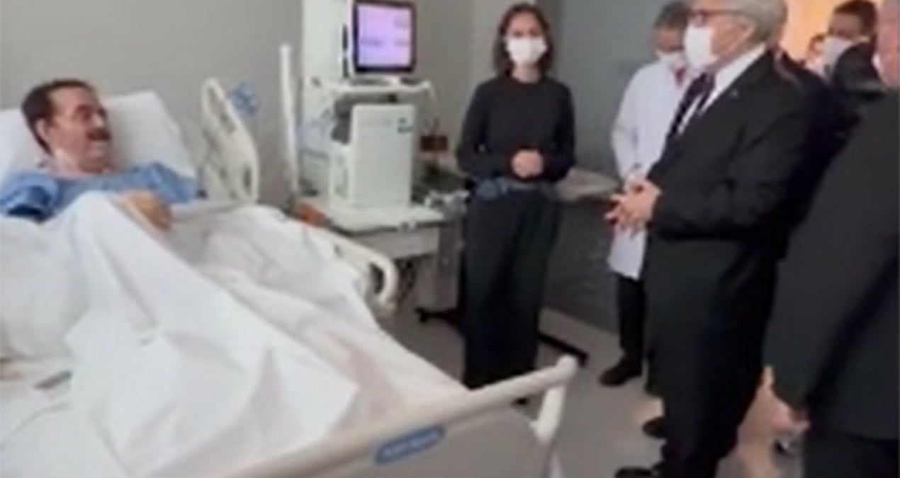 İbrahim Tatlıses kendisini ziyarete geleni görünce hastanede türkü söyleme başladı