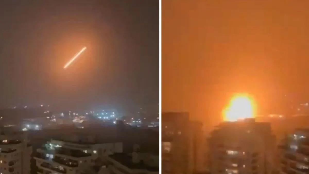 İran'dan İsrail'e köprü misillemesi! Petah Tikva kentinde Balistik füzeler görüntülendi