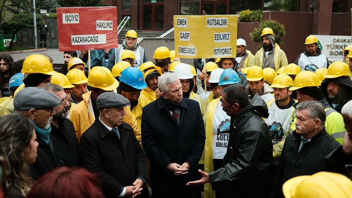 Mansur Yavaş'tan açlık grevindeki madencilere ziyaret