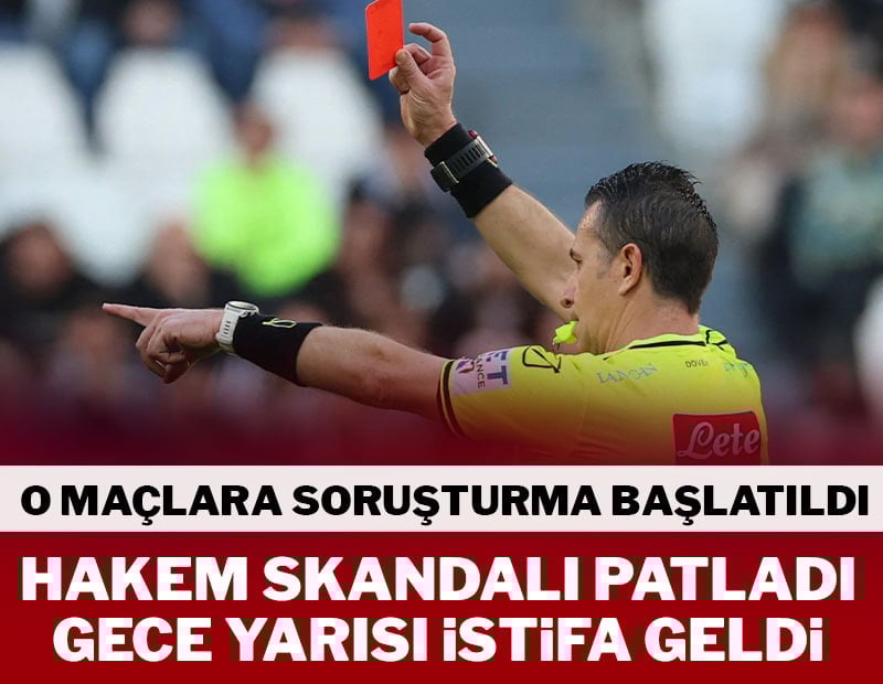 İtalya'da hakem skandalı! Gece yarısı istifa geldi