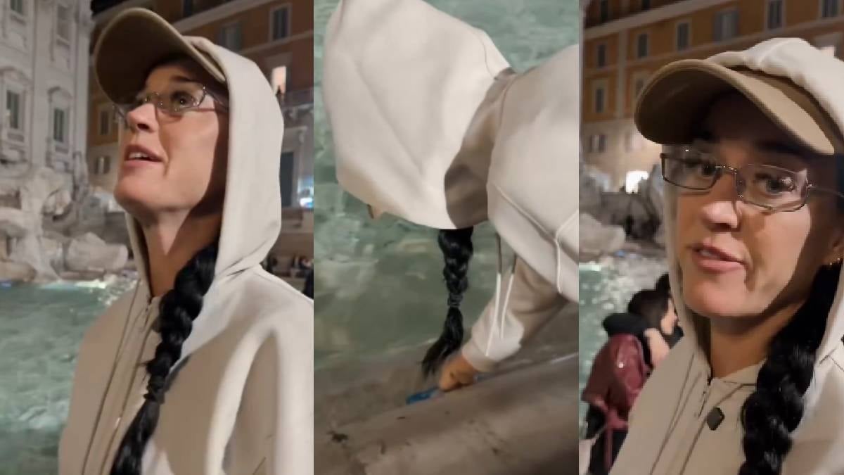 Katy Perry bozuk parası olmadığı için Trevi Çeşmesi'ne öyle bir şey attı ki