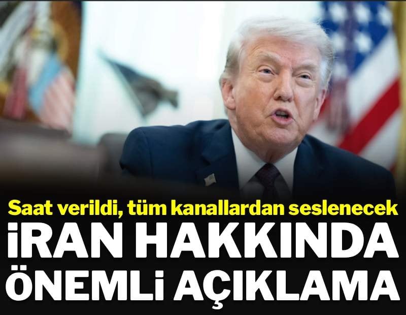 Şimdiden saat verdi: Trump büyük İran duyurusunu yapacak