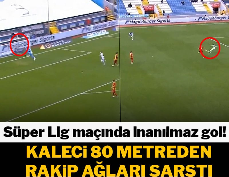 Süper Lig'de inanılmaz gol! Tam 80 metreden attı