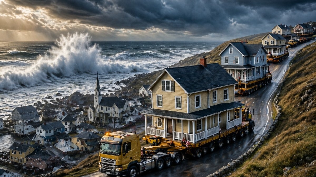 Deniz yutmasın diye kasabayı taşıyacaklar