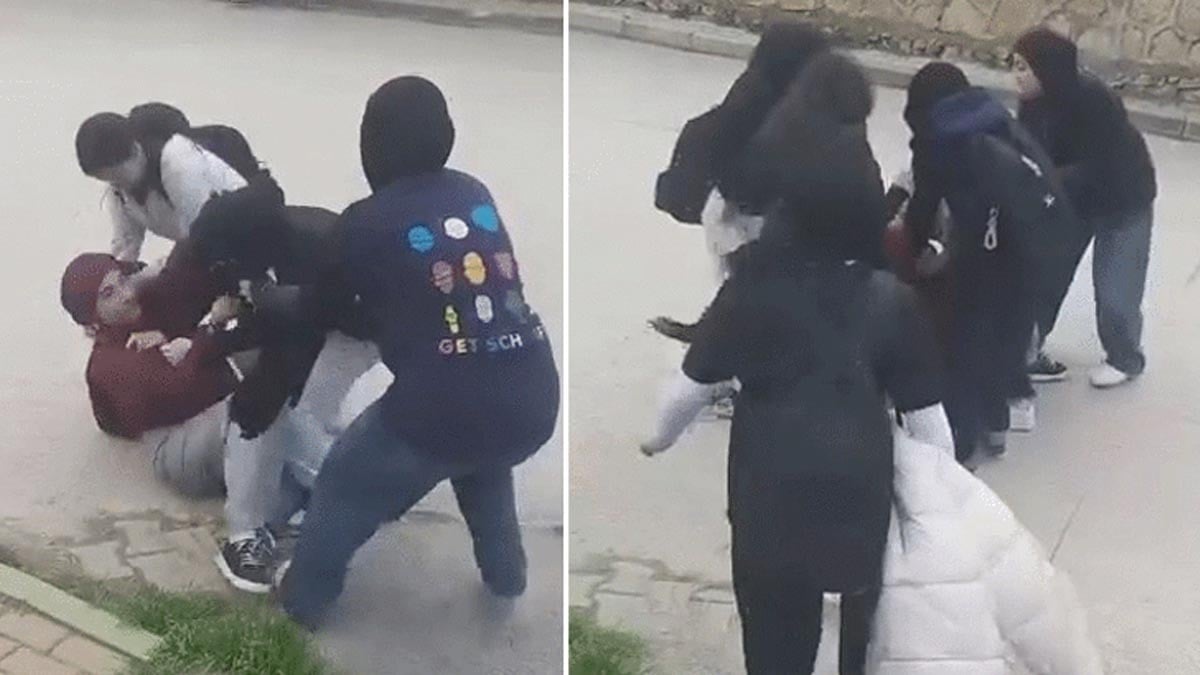 Tartıştıkları okul arkadaşlarını tekme tokat dövdüler