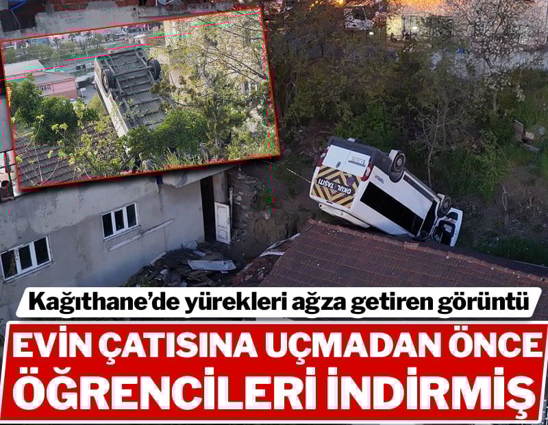 Çatıya uçmadan önce öğrencileri bırakmış