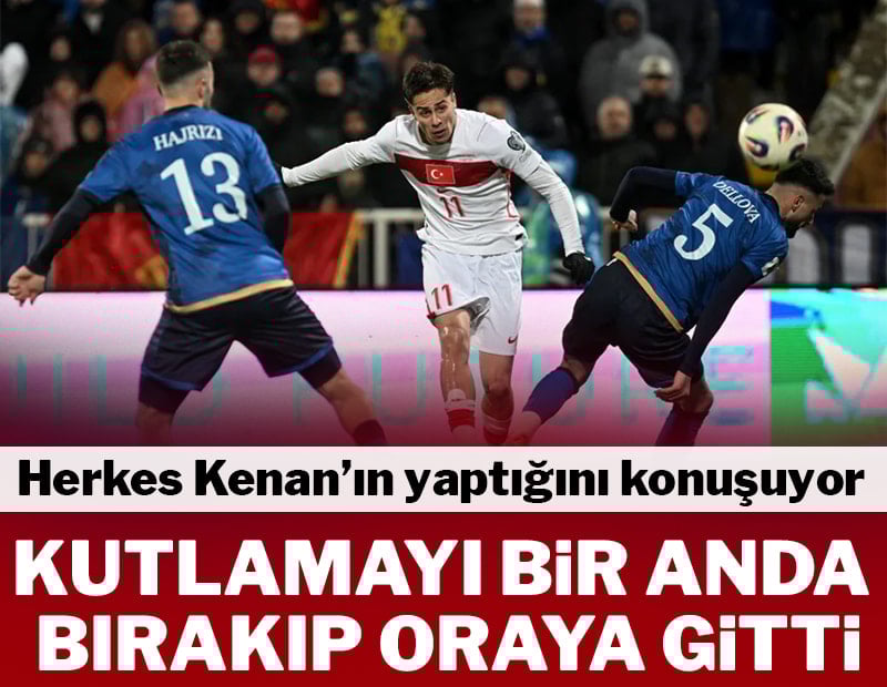 Kenan Yıldız'ın hareketi gündem oldu! 'Kutlamayı bırakıp oraya gitti'