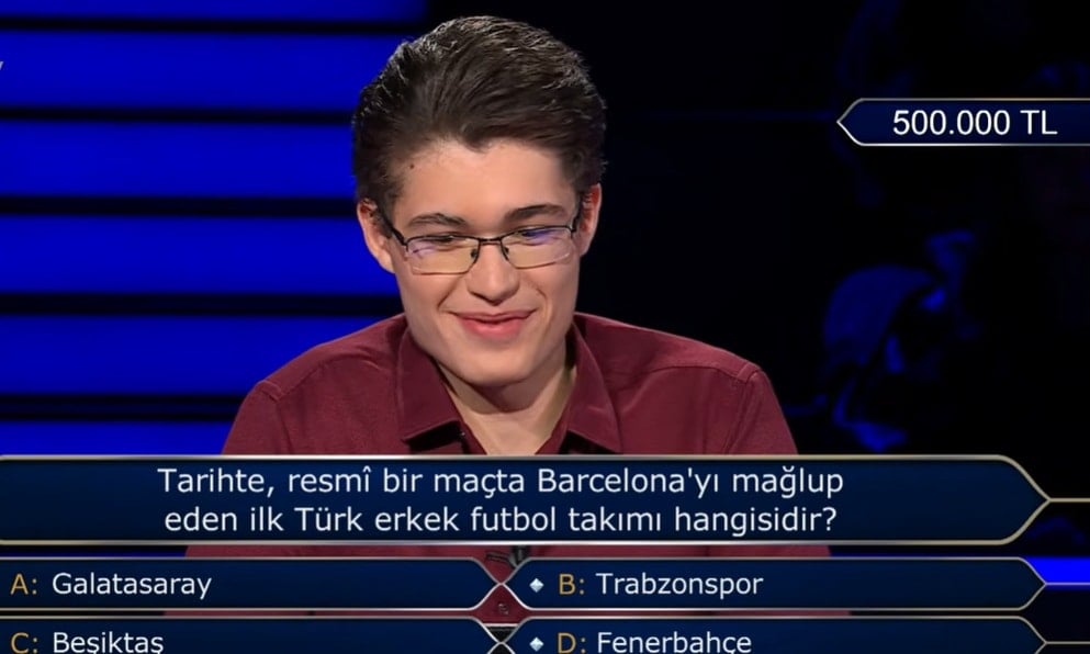 Barcelona’yı mağlup eden ilk Türk takımını bilemedi: 500 bin TL’yi kaçırdı