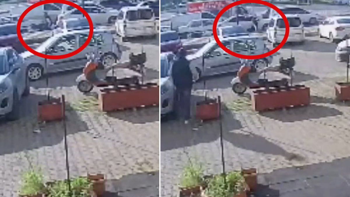 Kırmızı ışıkta bekleyen gençlere silahlı saldırı! Kamera anbean kaydetti