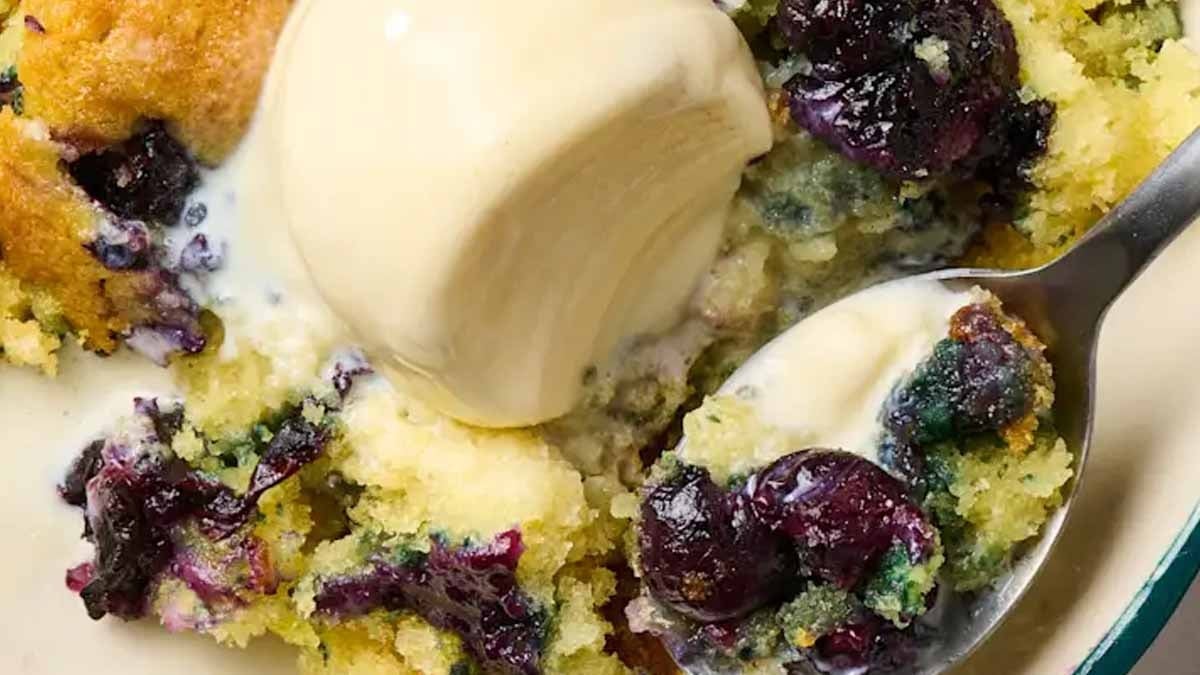 Limonlu yaban mersinli kaşık kek