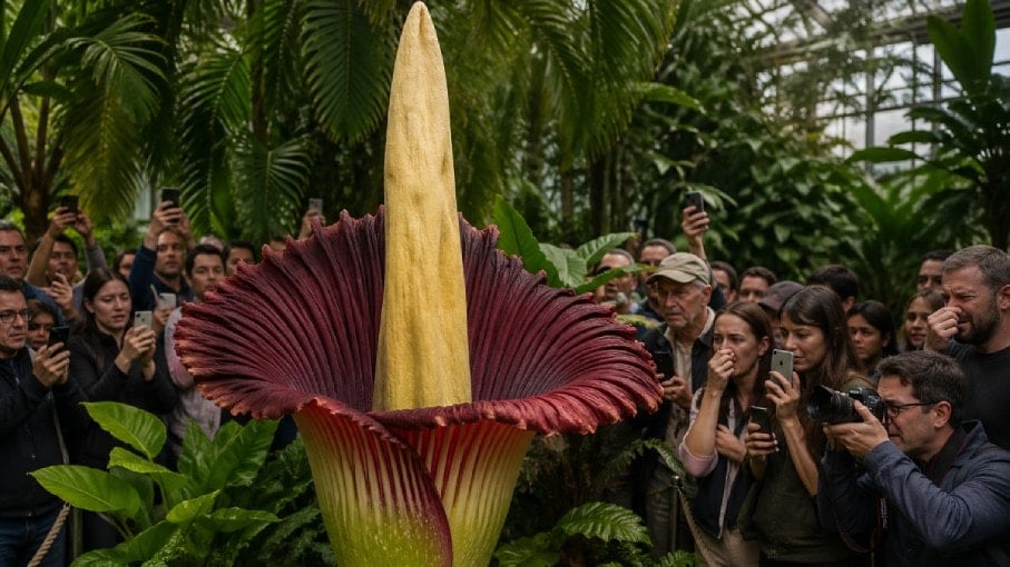 Doğanın Şok Edici Şöleni: 'Ceset Çiçeği' Yeniden Boyut Kaptı
