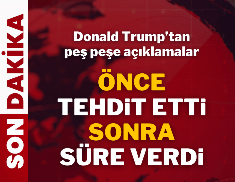Donald Trump, İran'ı tehdit etti, süre verdi!