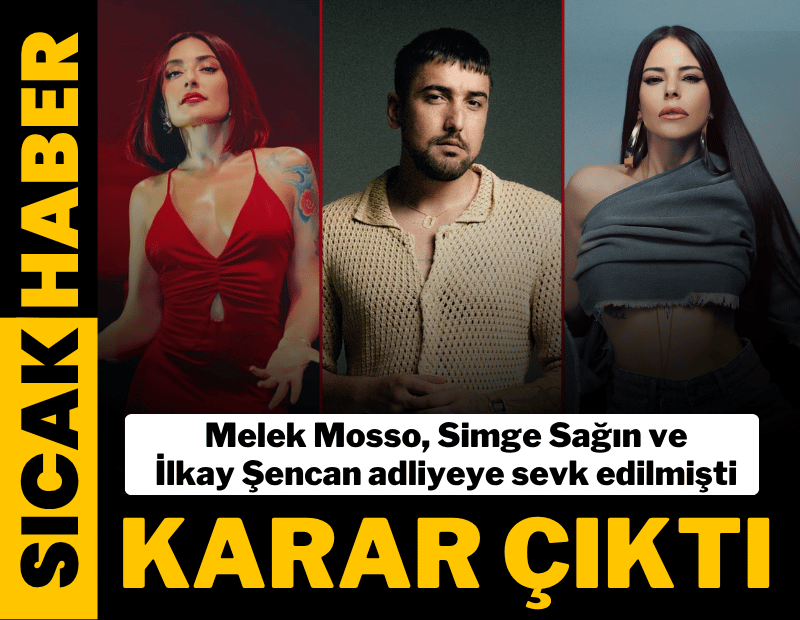 Simge Sağın, Melek Mosso ve İlkay Şencan hakkında karar