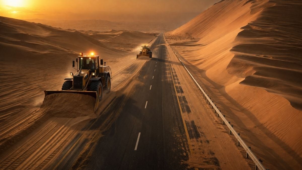 Kumlar yolu yutmasın diye her gün aynı mücadeleyi veriyorlar