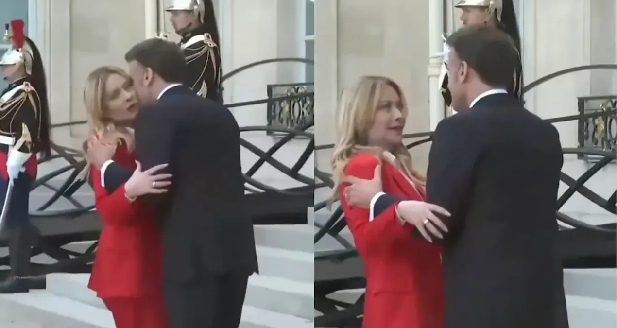 Meloni'yi şaşırtan öpücük