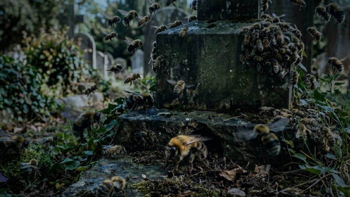 Mezarlığın altından milyonlarca arı çıktı