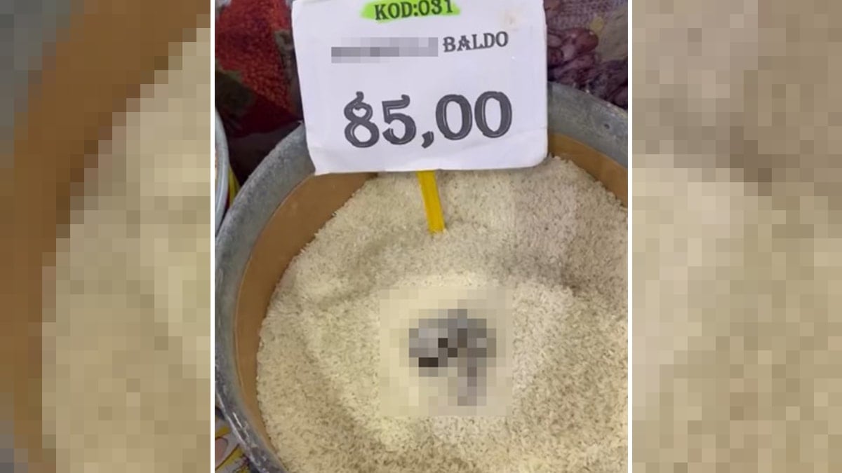 Mide bulandıran görüntüler! Açıkta satılan pirincin içinden çıktı