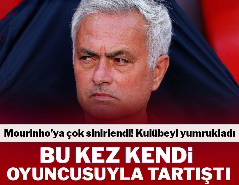 Mourinho kendi oyuncusuyla tartıştı! Sinirlenip kulübeye yumruk attı